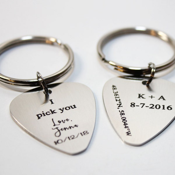 Engraved Guitar Pick Etsy