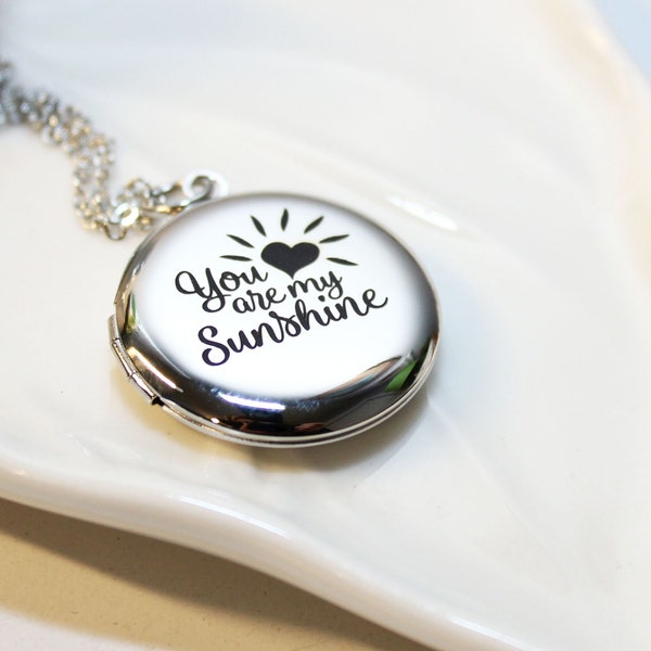 you are my sunshine necklace, personalized you are my sunshine necklace, you are my sunshine locket, you are my sunshine jewelry, sunshine