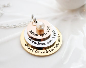 Great Grandma Necklace, Great Grandma Name Necklace, Great Grandma
