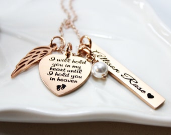 collar conmemorativo, collar con alas de ángel conmemorativo, collar con nombre conmemorativo con fecha, joyería conmemorativa, regalo de collar conmemorativo, conmemorativo