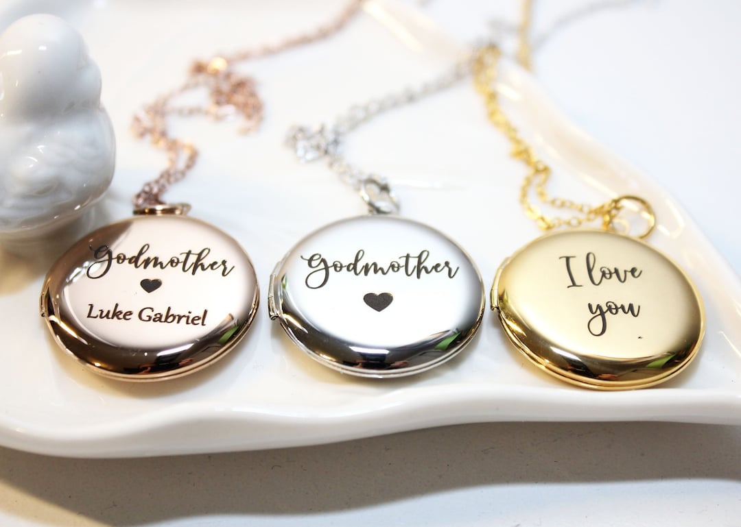 Godmother Necklace Personalized Godmother Necklace Godmother Locket Necklace Godmother Name Necklace Godmother Gift Godmother Jewelry Etsy Canada