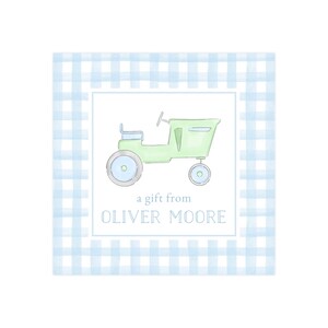 Printable Tractor Gift Tag, Tractor Favor Tag, Tractor Birthday Party, Watercolor Tractor Birthday, Tractor Gift Tag | PRINTING AVAILABLE