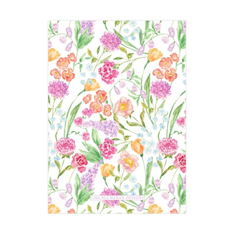 Printable Floral Bridal Shower Invitation, Floral Invite, Floral Digital Invitation, Watercolor Floral Invitation | PRINTING AVAILABLE image 3