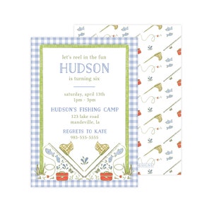 Printable Fishing Birthday Invitation, Fishing Invitation Template, Fishing Invitation, Boy Birthday, Fishing Invite | PRINTING AVAILABLE