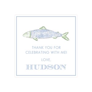 Printable Fish Favor Tag, Fish Favor Tag, Fishing Birthday Party, Watercolor Fish Birthday Tag, Fish Favor Tag Template | PRINTING AVAILABLE