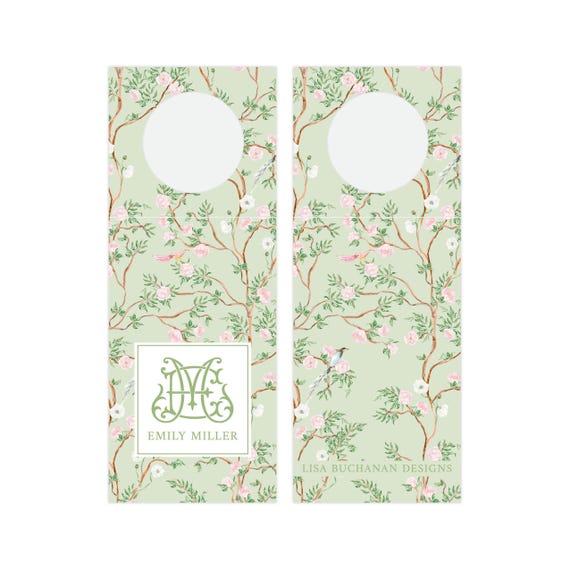 Personalized Wine Bottle Gift Tags, Hostess Gift, Gifting, Chinoiserie Gift Tag, Monogrammed Gift Tag