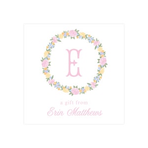 Druckbare Blumen Geschenkanhänger, Mädchen Blumen Geschenkanhänger, Mädchen Blumen Geschenkanhänger Vorlage, personalisierte Visitenkarte, Monogramm | DRUCK VERFÜGBAR