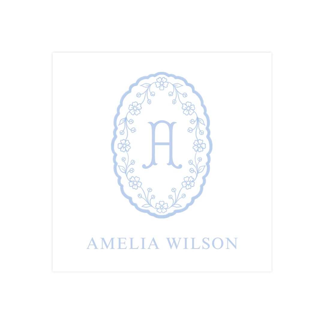 DIGITAL Printable Monogram Gift Tag, Printable Enclosure Card, Monogrammed Gift Tag ...