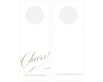 Personalized Wine Bottle Gift Tags, Hostess Gift, Gifting, Monogrammed Gift Tag, Choose Your Own Colors
