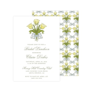 Imprimable faire-part de déjeuner nuptiale tulipe, Faire-part de douche nuptiale tulipe, Modèle d'invitation de mariage tulipe, Fleur de tulipe | IMPRESSION DISPONIBLE