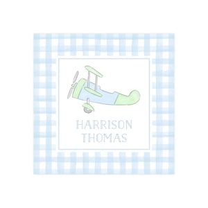 Printable Boy Plane Gift Tag, Plane Favor Tag, Plane Birthday Party, Watercolor Plane Birthday Tag, Plane Gift Tag | PRINTING AVAILABLE