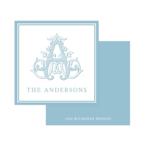 Afdrukbaar monogram cadeaukaartje, dames cadeaukaartje, sjabloon monogram cadeaukaartje, monogram visitekaartje, gepersonaliseerd cadeaukaartje | AFDRUKKEN BESCHIKBAAR