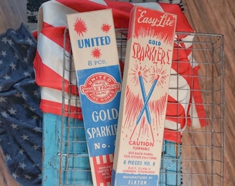 Vintage Sparklers Sign: Hand-Painted Patriotic Summer Decor