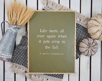 Hand-Painted Fall Quote Sign: Rustic Farmhouse Decor