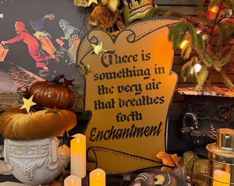 Retro-Inspired Enchantment Scroll Cutout