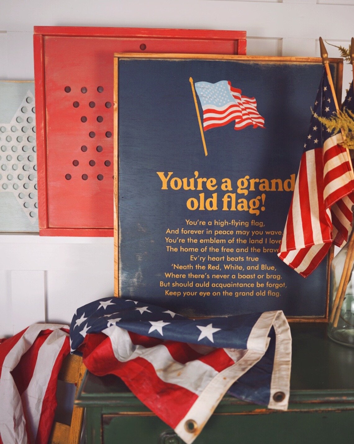 You're A Grand Old Flag Vintage Patriotic Decor Vintage Etsy You're A Grand Old Flag Vintage Patriotic Decor Vintage Etsy