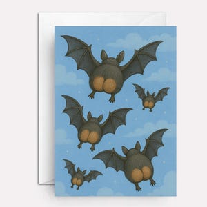 Happy halloween cards - halloween greeting card - happy halloween card - Batass
