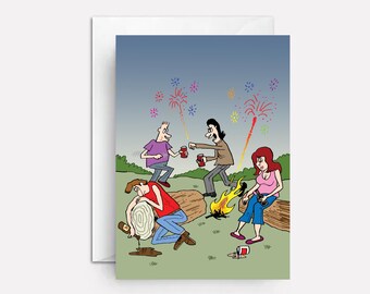 Funny 4th of July Card: Tipsy Independence Day Humor