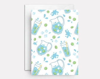 H2O Get Well Soon Card: Cucumber Water Design