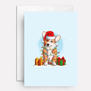 Corgi christmas card - corgi dog christmas cards - corgi christmas card etsy - Corgi Carols