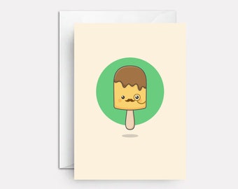 Sweet Pop's Fathers Day Card: Cartoon Ice Cream Design