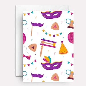 Happy purim card - personalize happy purim cards - Purim