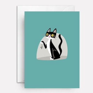 Humorous Cat Thank You Card for Vet