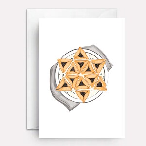 Purim greeting card - personalized purim greeting cards - Haman&#39;s Ears