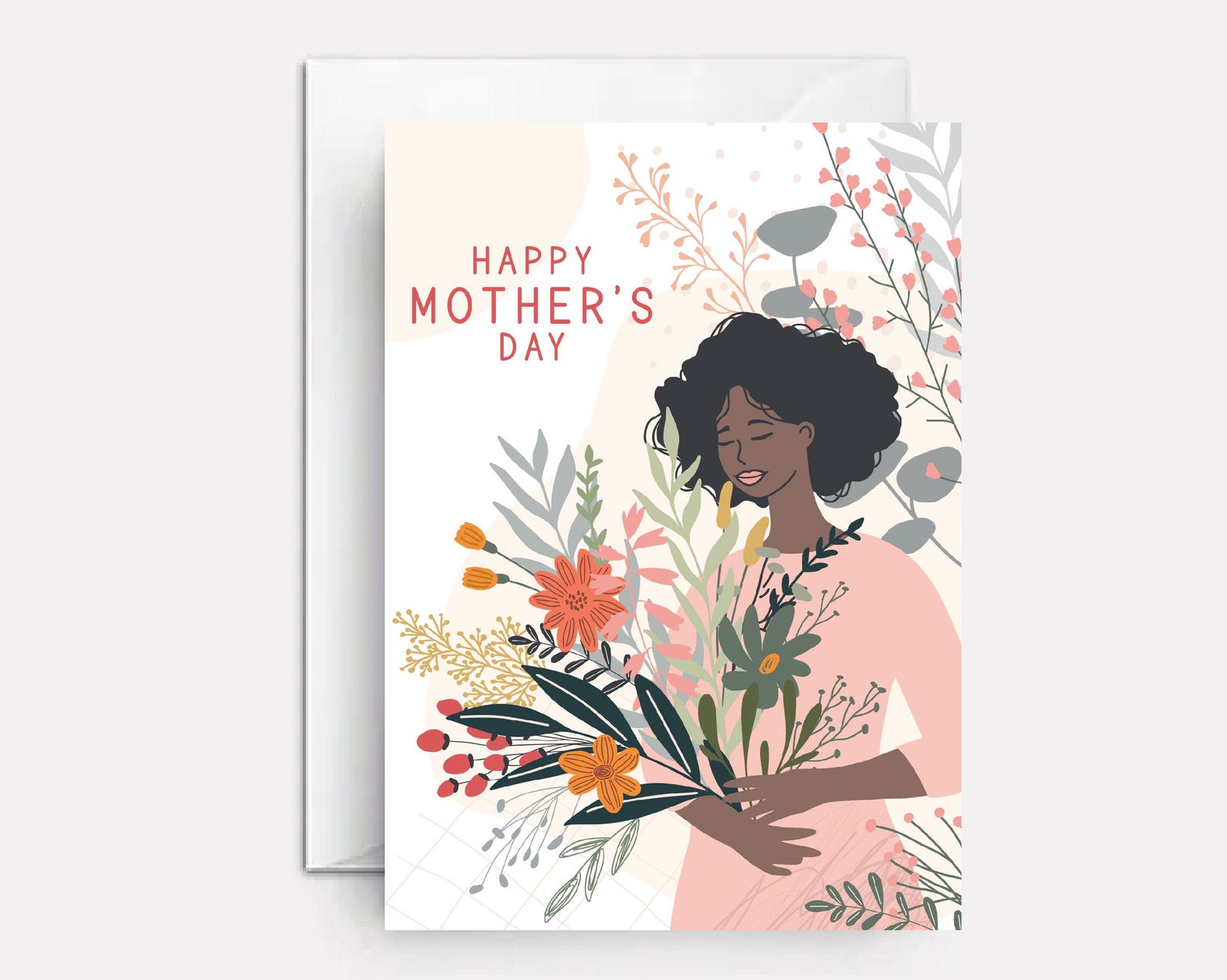 Black Mother's Day Card: Floral African American Art (5x7) - Etsy