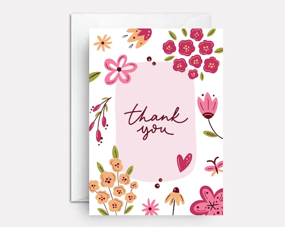 Forever Floral Thank You Card – Premium Stationery (5x7) - Etsy
