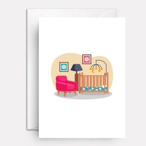 New home greeting card | housewarming card | congratulations on your move card | personalized housewarming cards | Crib