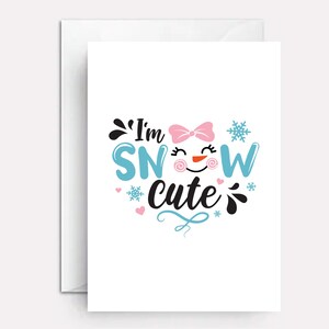 Christmas card for him - christmas card for fiance - christmas card to boyfriend - christmas cards for husband - Snow Cute II