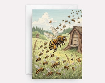 Anniversary card for ex boyfriend or husband - breakup greeting - queen bee valentine - Bobbitt