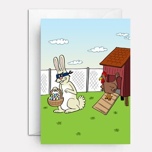 Funny easter cards | happy easter card | boyfriend easter card | personalized greeting cards | Bunny Bandit