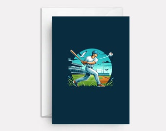 Stepdad Father's Day Baseball Card: Out of the Park