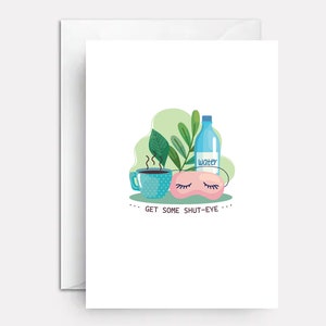 Get well card for cataract surgery | eye surgery card | greeting card after eye surgery | personalized get well soon cards | Shut-eye