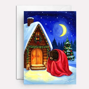 Funny rude xmas card - witty christmas card - sarcastic christmas card - The Hibernator