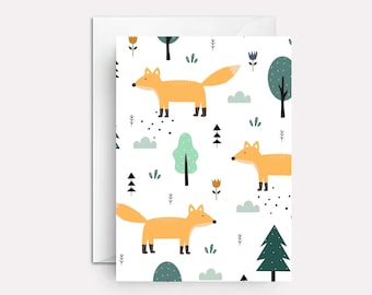Fox Christmas Card: Granddaughter, Daughter, Niece