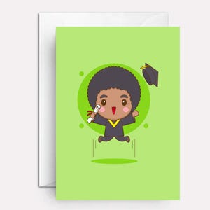 African american graduation card - black graduation card - Free At Last