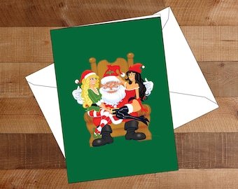 SOB - Funny Christmas Card for Friend - Greeting Card for Boyfriend - Holiday Card for Friend - Santa - Fiancé - Wife - Girlfriend - Husband