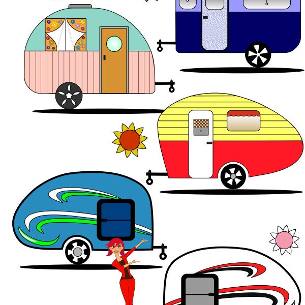 Adult Coloring Page Teardrop Trailers