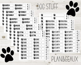 Dog Training, Dog Boarding, Dog Sitting, Dog Grooming, Daycare, Class Planner Stickers, Happy Planner Stickers, Bullet Journal, FUN-380