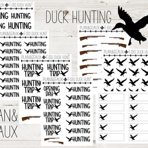 Duck Hunting Planner Stickers, Duck Quarter Square Stickers, Hunting Sticker, Happy Planner Stickers, Bullet Journal, Bujo Stickers, FUN-130