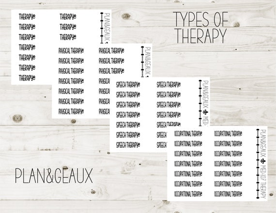 Physical, Speech, Occupational Therapy Planner Stickers, Therapy Stickers, Planner Stickers, Happy Planner Stickers, Bullet Journal, MED-107