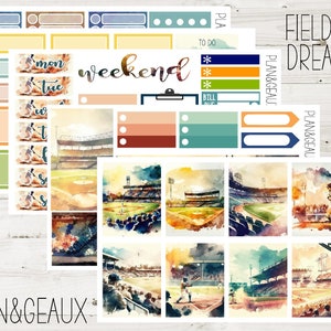 Baseball Weekly Kit Planner Stickers, Summer Ball Weekly Stickers, Week Stickers, Erin Condren Vertical, ECV-WK 012