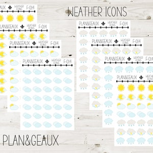 Weather Planner Stickers, MINI Sheets, Bullet Journal, Weather Stickers, Planner Stickers, Personal Planner FUN-014