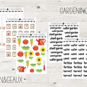 Gardening Planner Sticker, Seed Packet Planner Sticker, Water Garden Planner Stickers Bullet Journal FUN-583