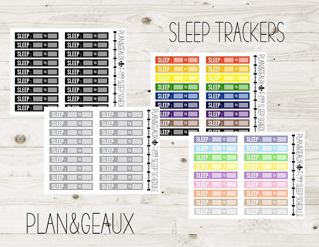 Sleep Schedule Planner Sticker, Sleep Tracker, Insomnia Tracker ...