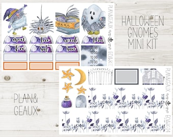 Halloween Gnomes MINI Weekly Kit Planner Stickers, Halloween Mini Kit Weekly Stickers, Erin Condren Vertical, ECV-WK 114