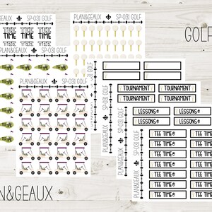 Golf Planner Stickers, Golf Cart Stickers, Golf Tee Time Planner Sticker, Golfing Planner Stickers, Happy Planner Stickers, SPORTS-031